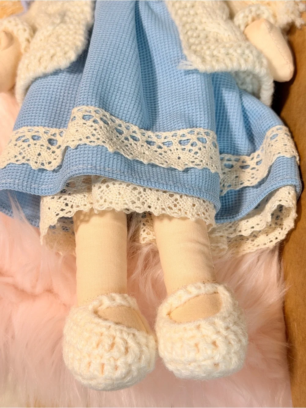 Model #19 Handmade Cloth Doll with Knit Jacket